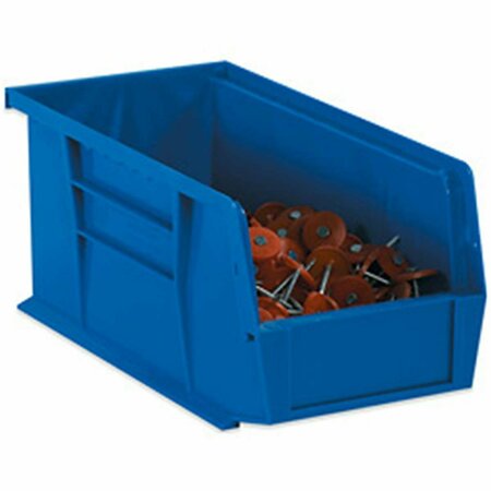 OFFICESPACE 16 .50 in. x 18 in. x 11 in. Blue Plastic Stack & Hang Bin Boxes- 3 OF1707893